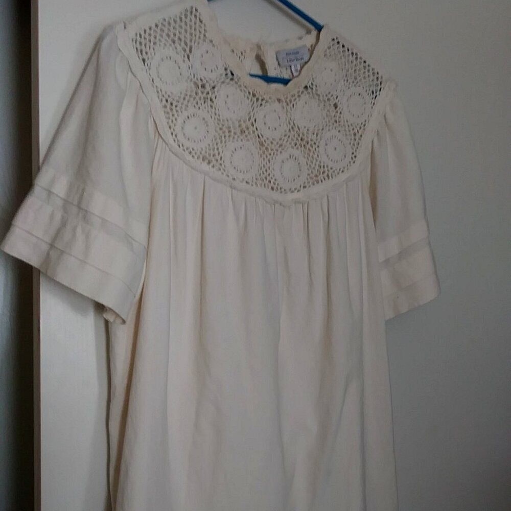 โจ & Other Stories Paris Atelier Mini Dress โจ Size 10 | Muslin Natural Crochet - Picture 8 of 11